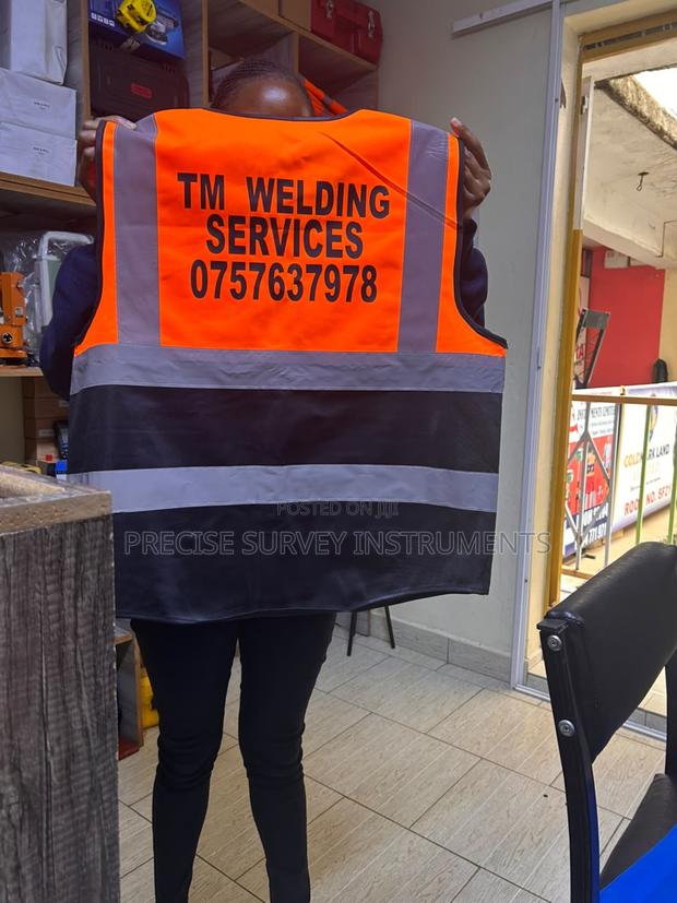 Branded Safety Reflector Vest With Utility Pockets