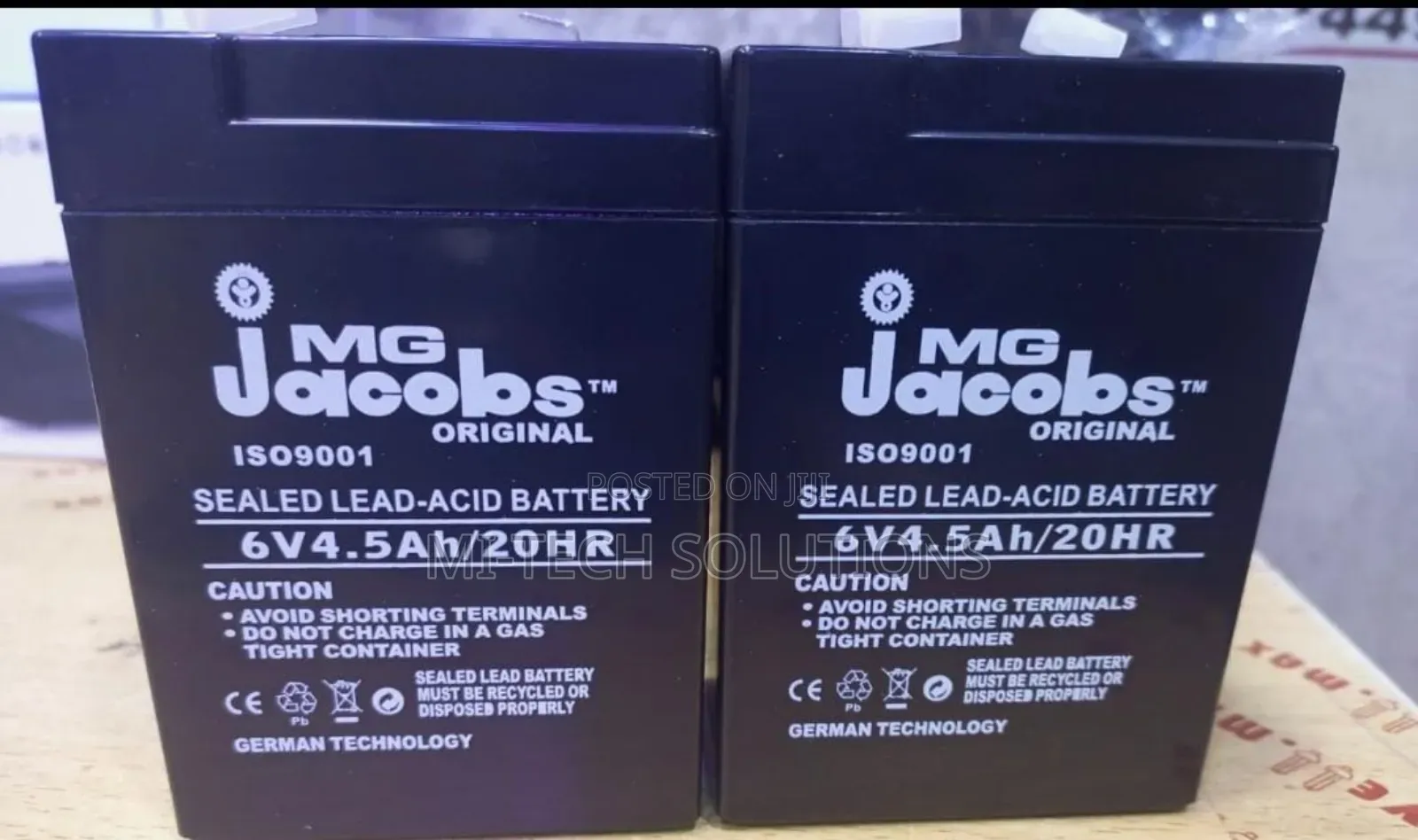 JMG Jacobs 6v4ah Battery