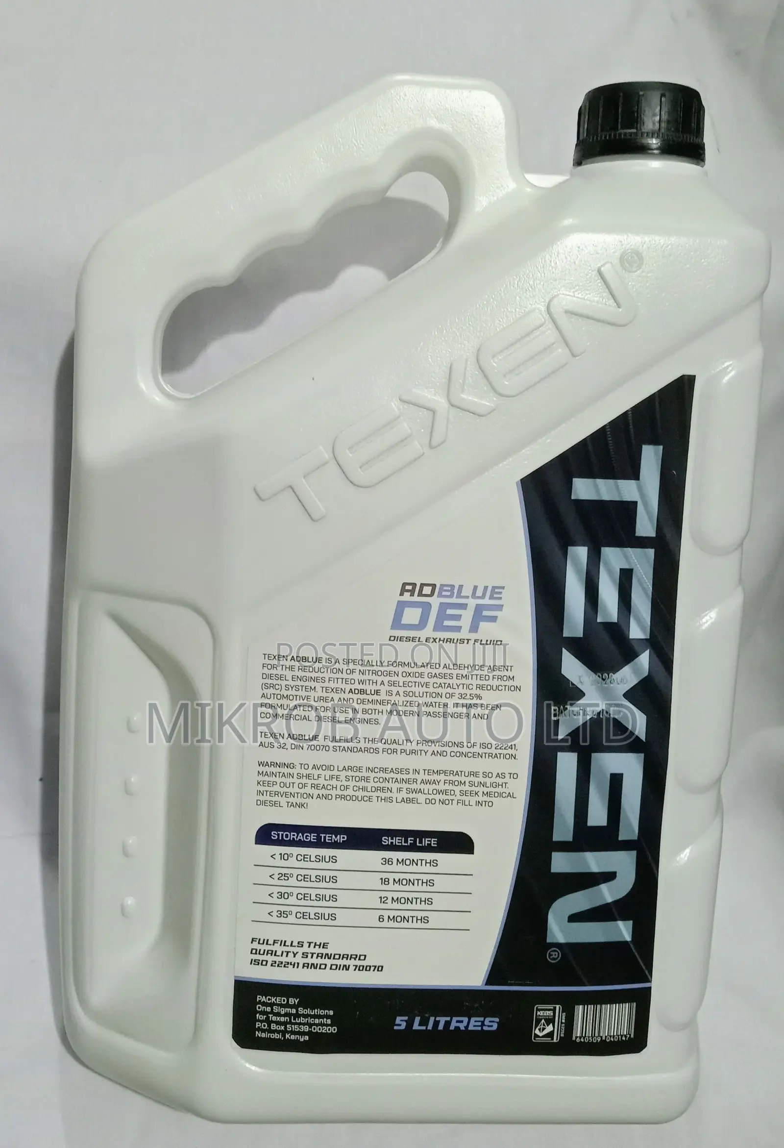 Ad Blue Dex Exhaust Fluid 5l