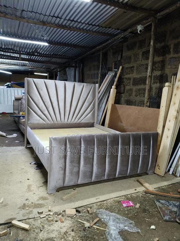 5x6 Modern Upholstered Bed –Luxury Velvet Bed Frame | Strong Durable