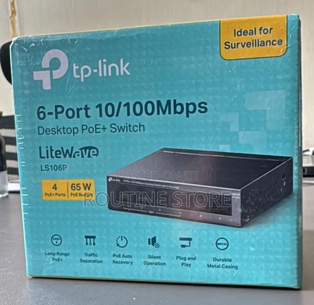 Tplink Desktop Poe Switch 100mbps Ls106p - thumbnail 2