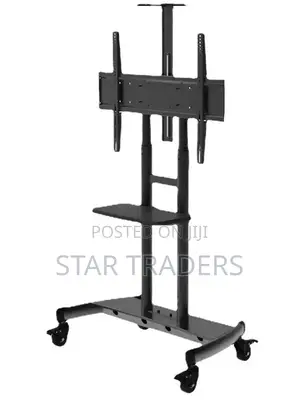 Mobile Tv Trolley Stand With Wall Mount Fits 60-100 Inches Tv