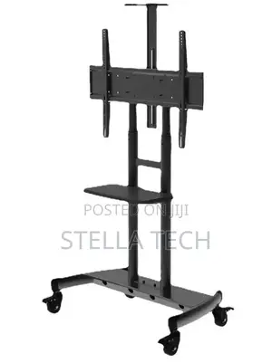 Mobile Tv Trolley Stand With Wall Mount Fits 60-100 Inches Tv
