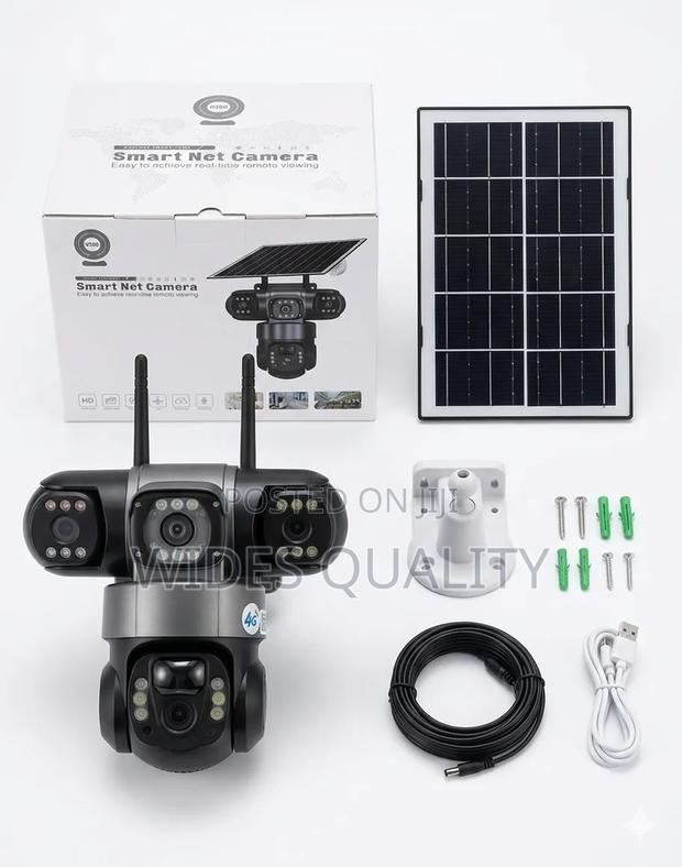 V380 Pro 4g Solar Security Camera Triple-Lens - thumbnail 2