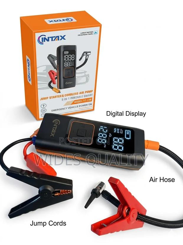 -In-1 Portable Jump Starter and Cordless Air Pump. - main view