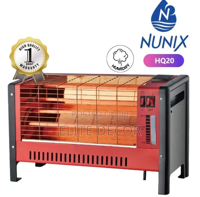 Nunix 3 Sided Quartz Room Heater With Humidifier