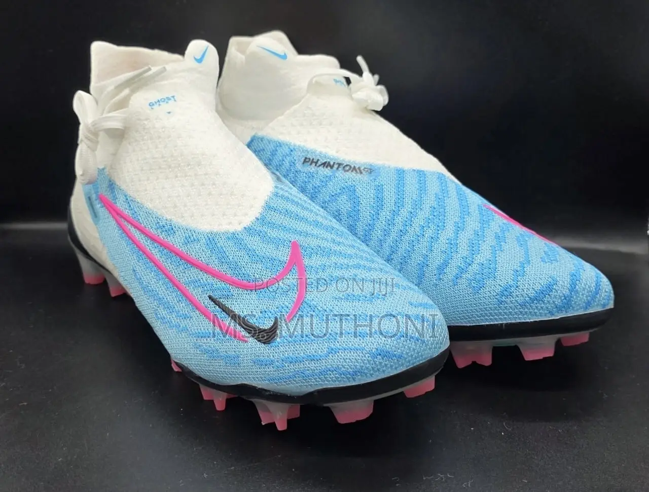Nike Phantom Gx Elite Df Fg Soccer Cleats, in a Blue and White 40-45