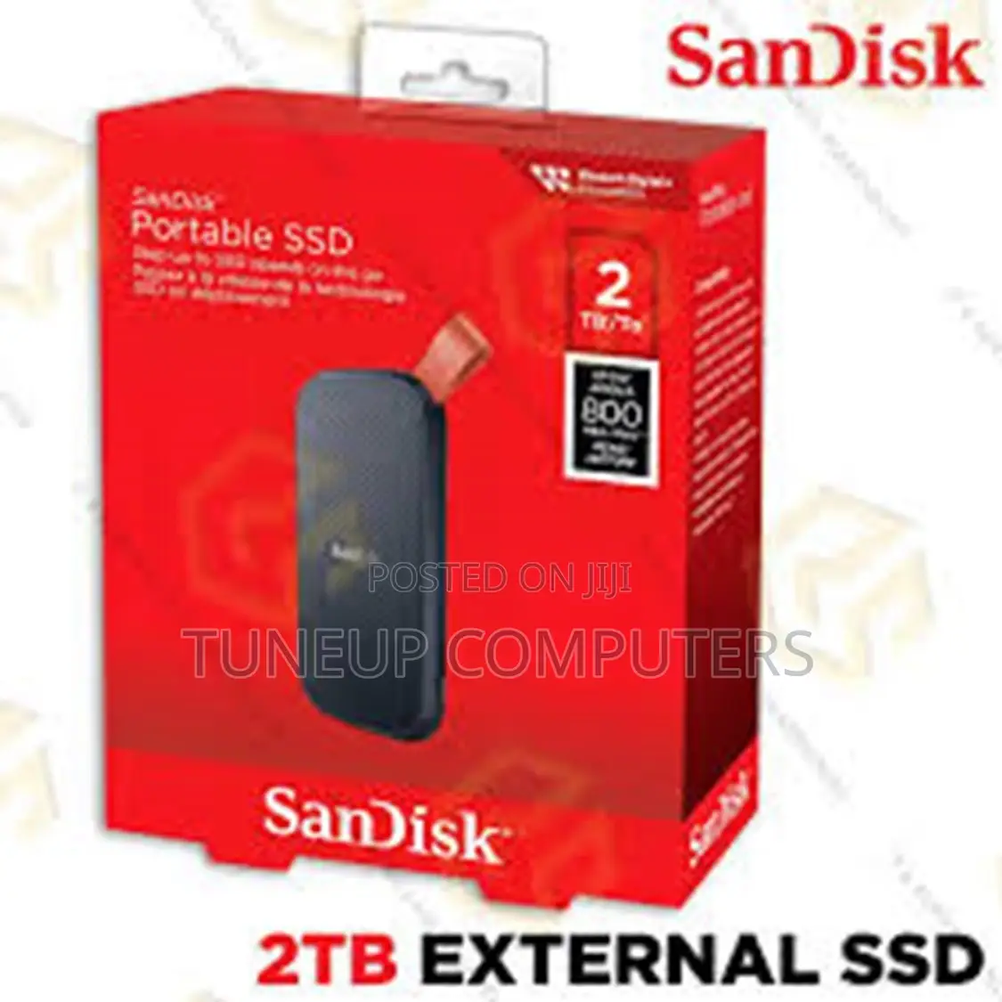 Sandisk E30 Portable Ssd 2tb- Up To 800mb/S Read Speed