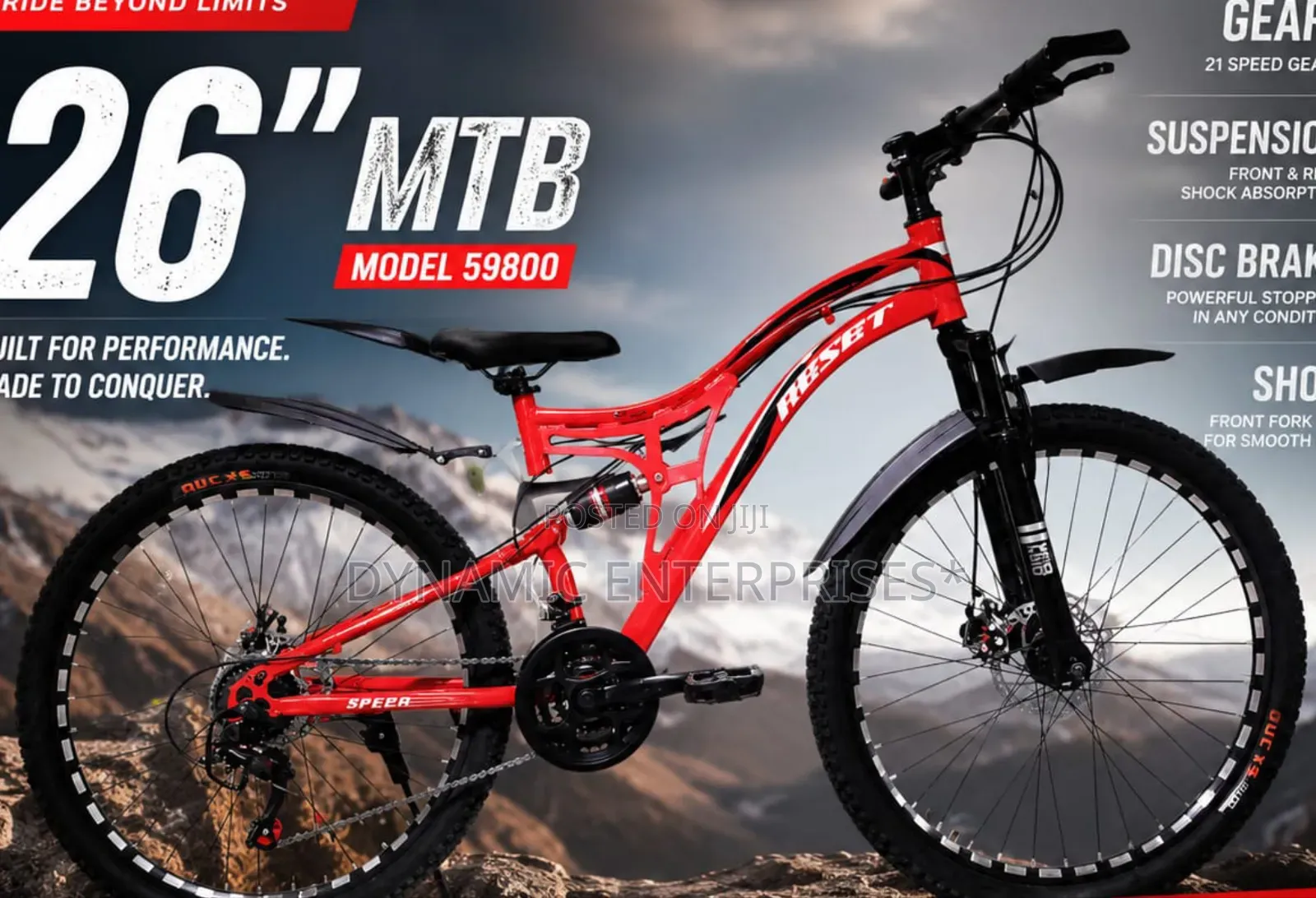 Reset Mountain Bike Sz 26/ Md 59800