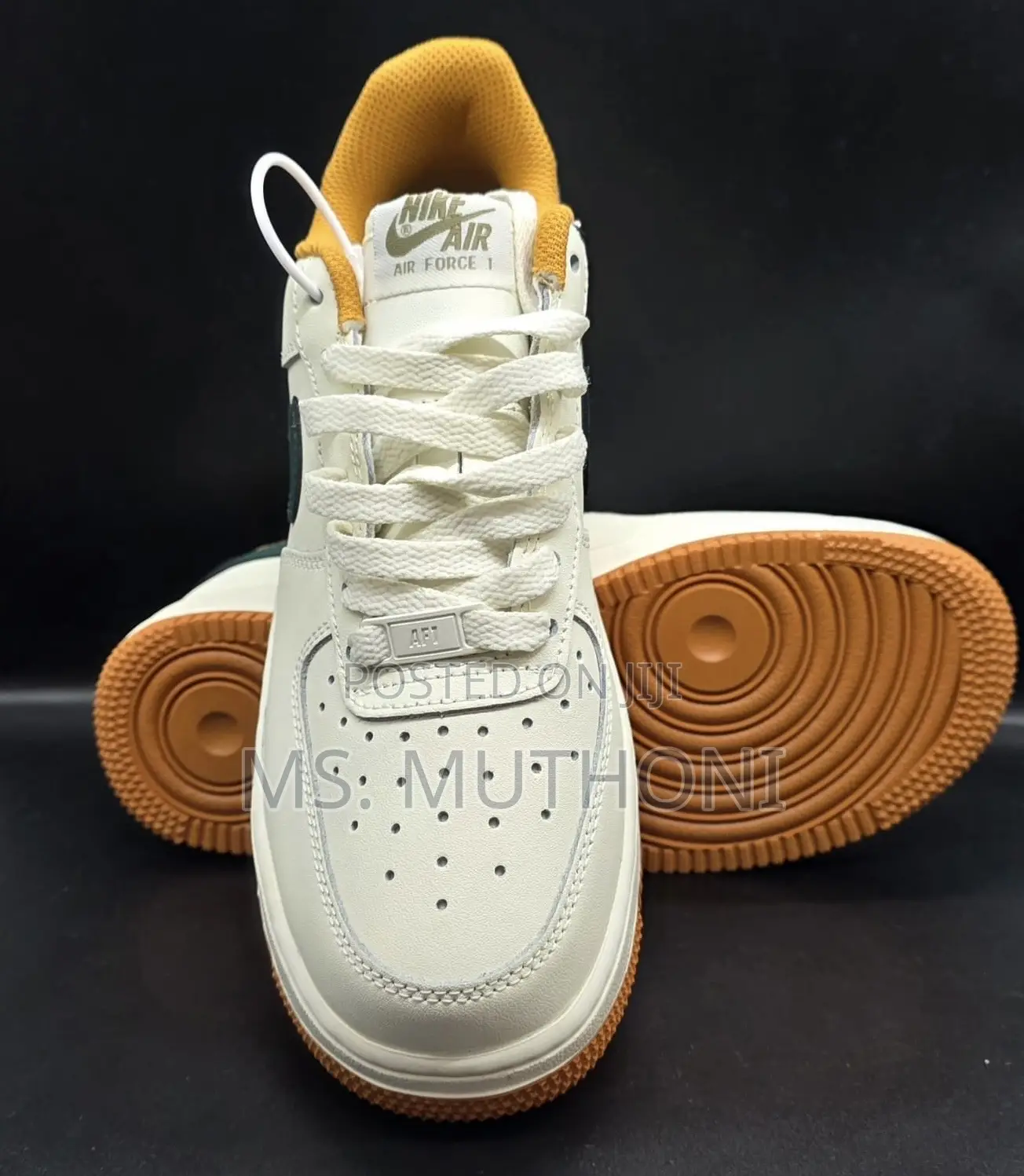 Airforce Ambush White/ Green Swoosh Size 38-45.