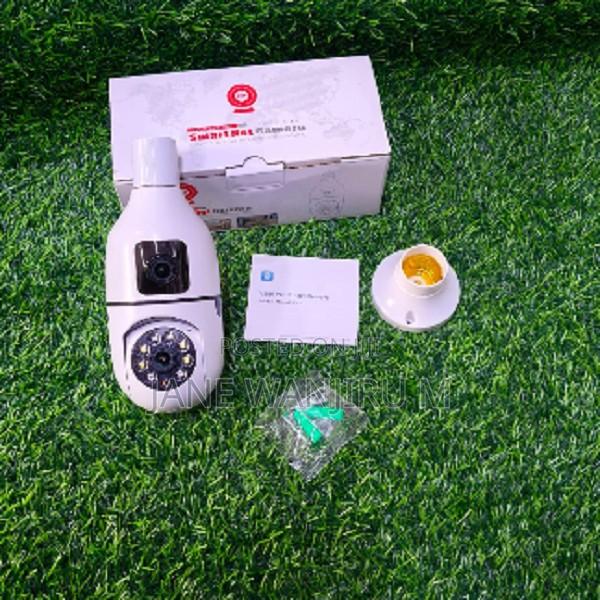 V380 Pro Dual Lens Bulb Camera – 360° Smart Home Security Camera