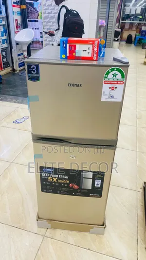 Ecomax 118l Double Door Fridge Bd-118 With Free Fridge Guard