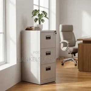 3-Drawer Metallic Office Filing Cabinet – Secure Office Storage