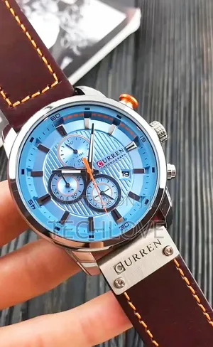 Curren Gents Chronograph Watch With Leather Straps
