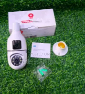 Quality Wireless Bulb CCTV Camera – Dual Lens Hd Security Camera