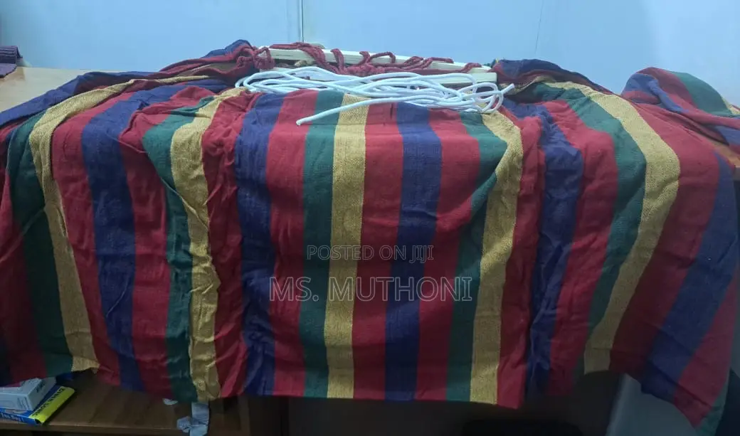 Multicolor Striped Camping Hammock Ft Durable Canvas Material