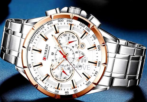 Curren Gents Metallic Chronograph Watch With Date