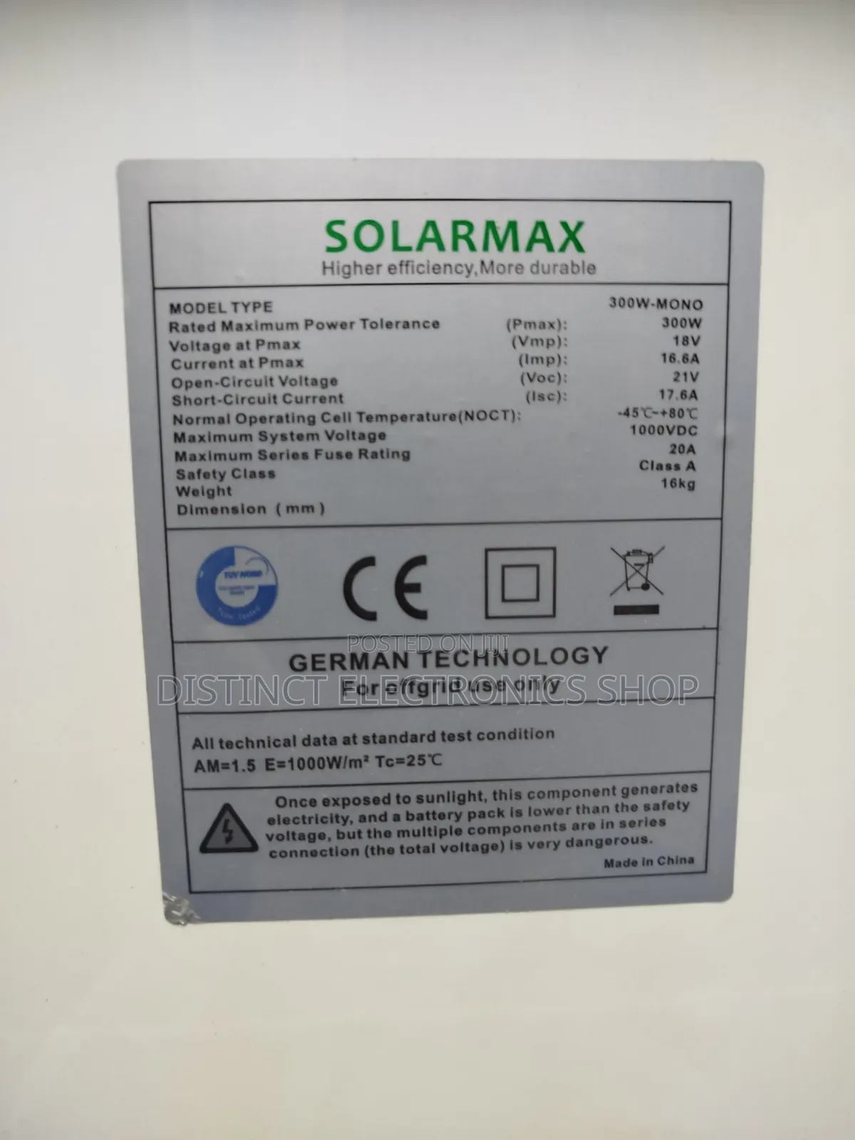 Solarpanel 300watts 36v