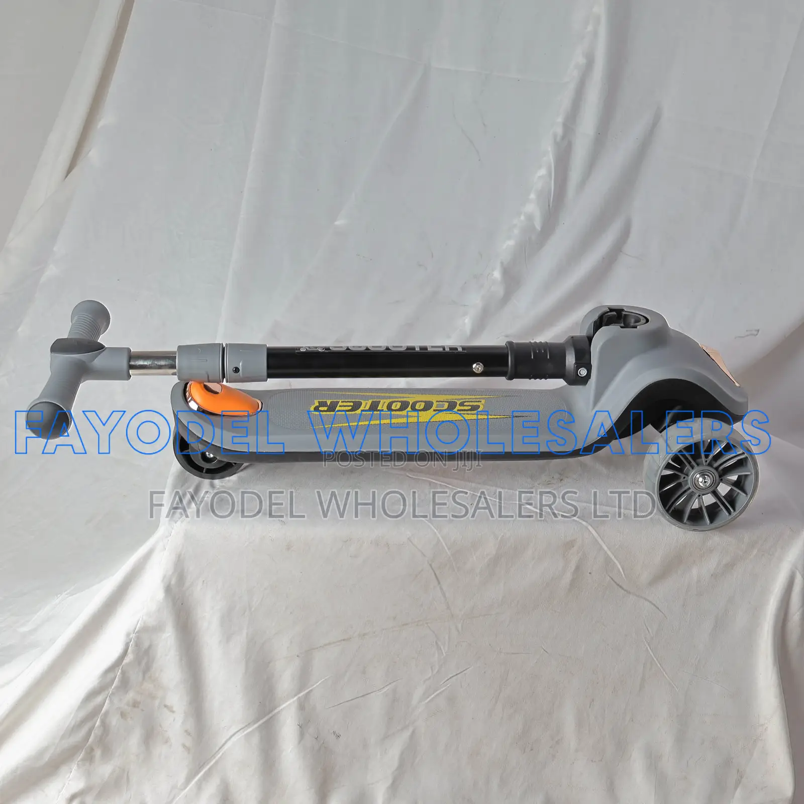 Grey Kids Balance Scooter With Led-Style Wheels
