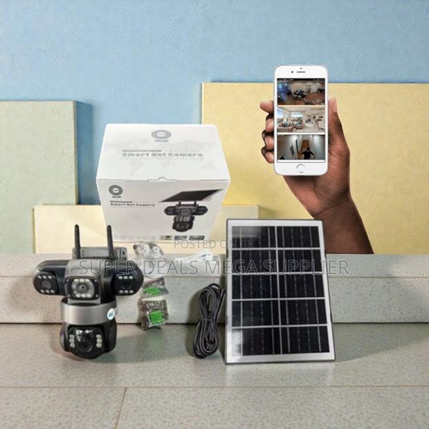 Ultra Low Power 4g PTZ Rotating Multiple Lens Siren Alarm Solar Camera
