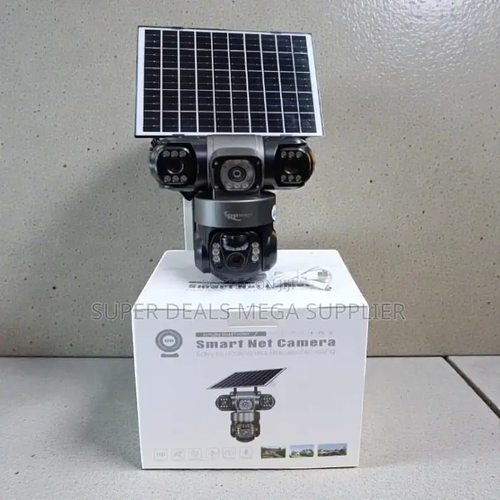 Ip66 Rated Water Proof 4g PTZ Multiple Lens Siren Alarm Solar Camera