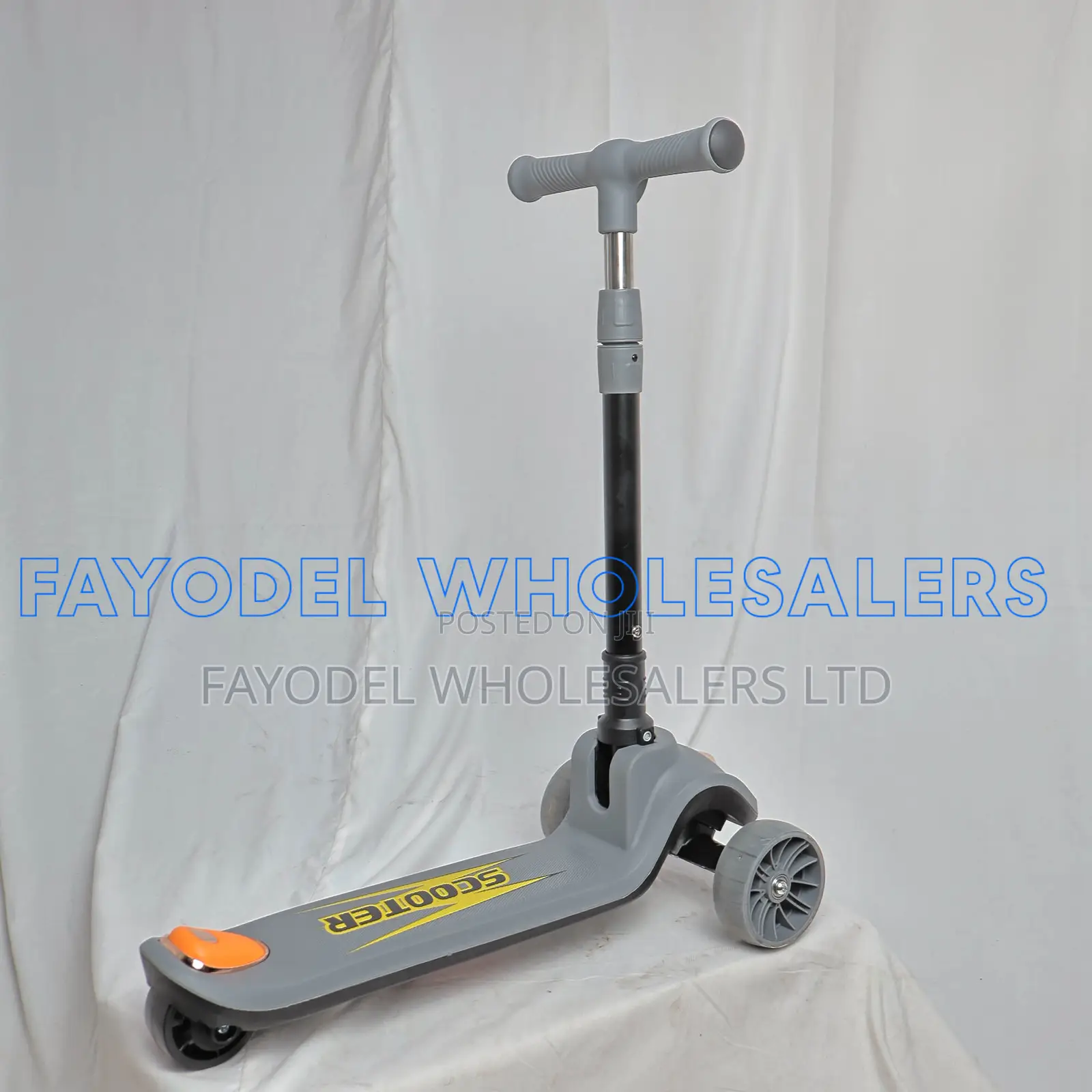 Grey 3-Wheel Balance Scooter for Kids