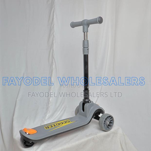 Grey 3-Wheel Balance Scooter for Kids