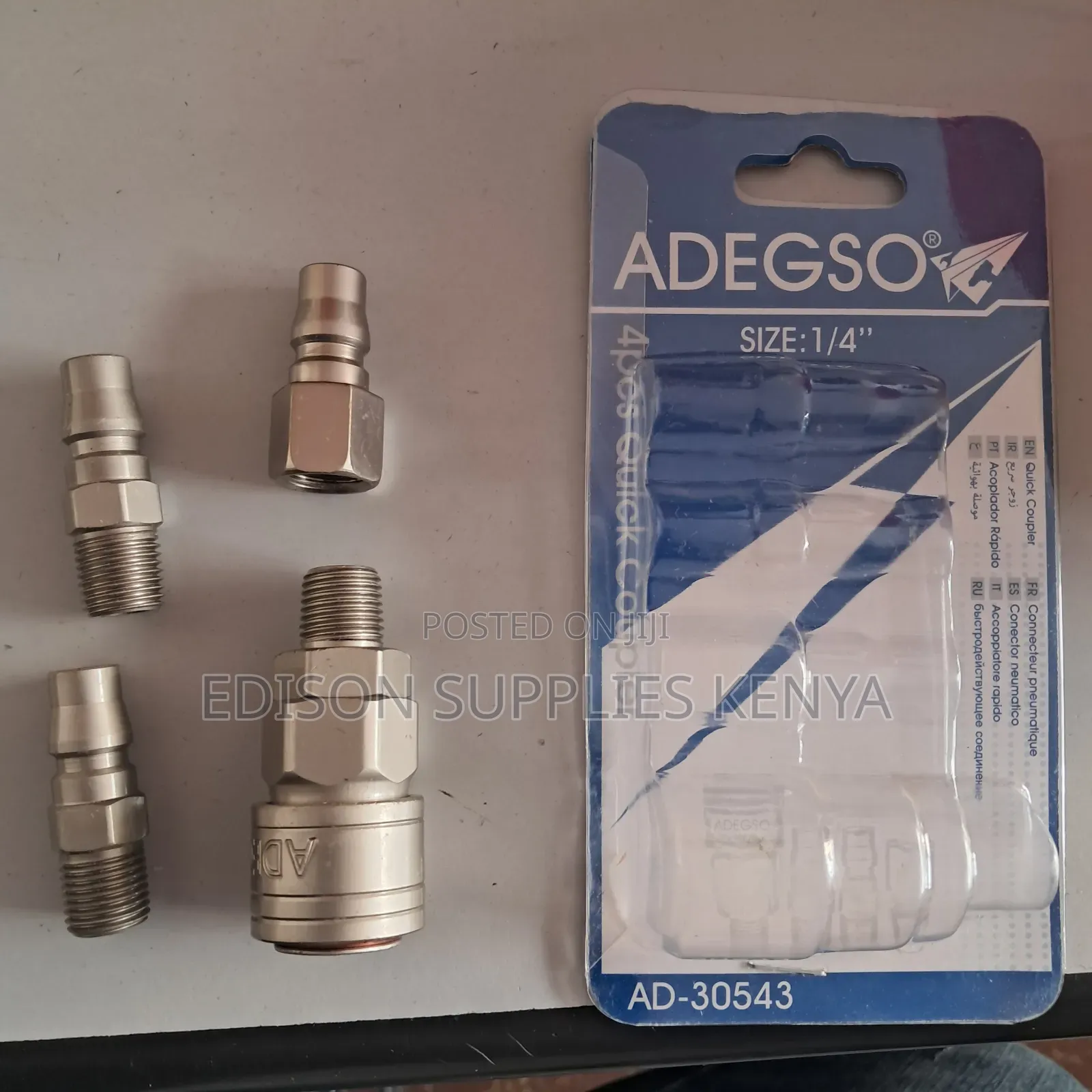 Air Compressor Quick Couplers Brass Nozzles Fittings Plugs 5pcs Adegso