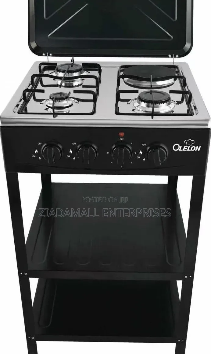 Olelon 3+1 Cooker and Shelving, With Shelves