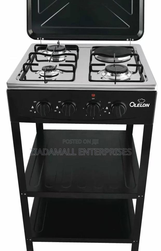 Modern Olelon 3+1 Standing Cooker With Convenient Storage Shelves