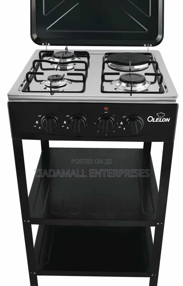 Modern Olelon 3+1 Standing Cooker With Convenient Storage Shelves
