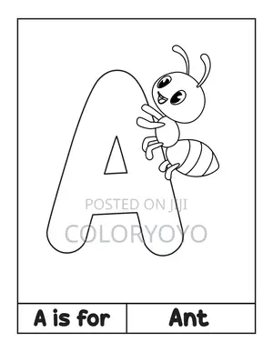 Abc Alphabet Coloring Book for Kids Printable PDF | Learn Letters a-Z