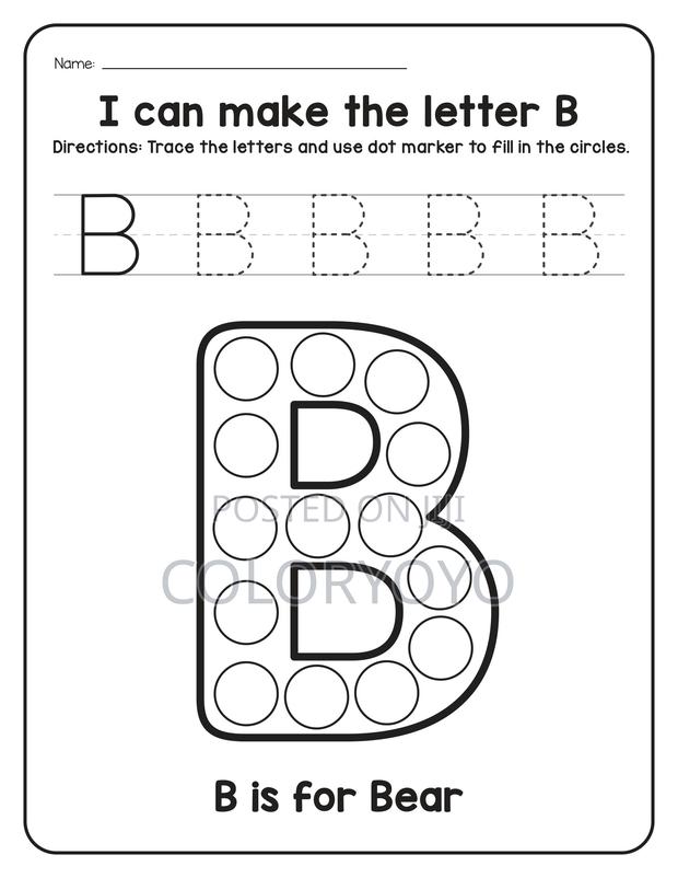 A-Z Animals Dot Marker Worksheets Printable PDF | 52 Pages - thumbnail 2