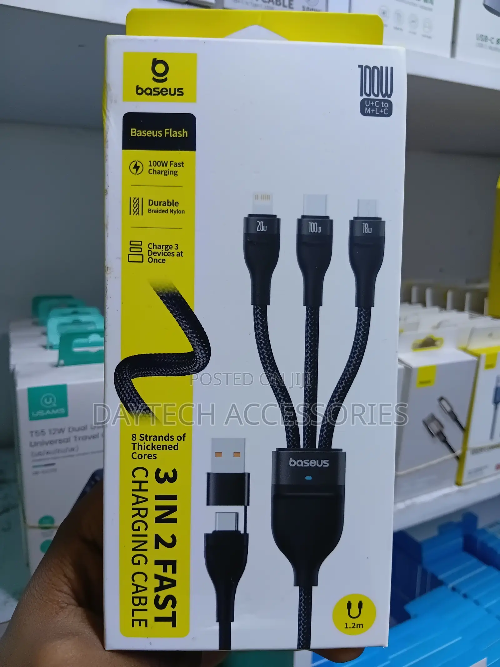 Baseus Flash Series Two-for-Three Fast Charging 100w Cable