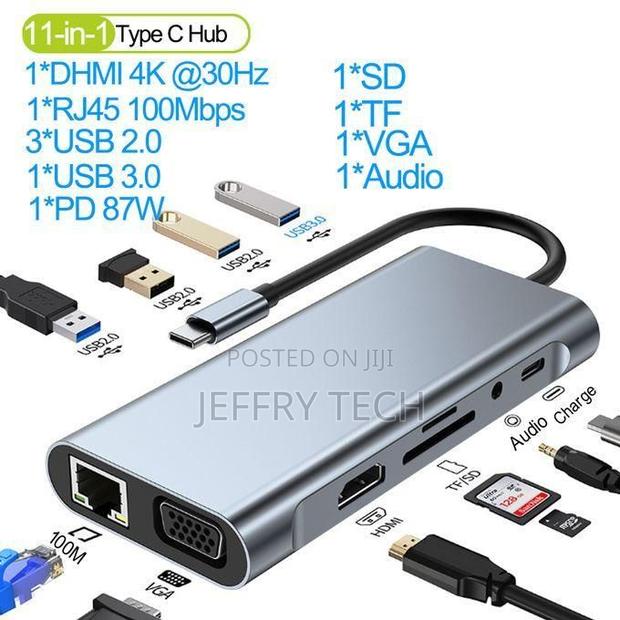 Usb C Hub, 11-in-1 Type-C Hub Adapter With Hdmi - main view