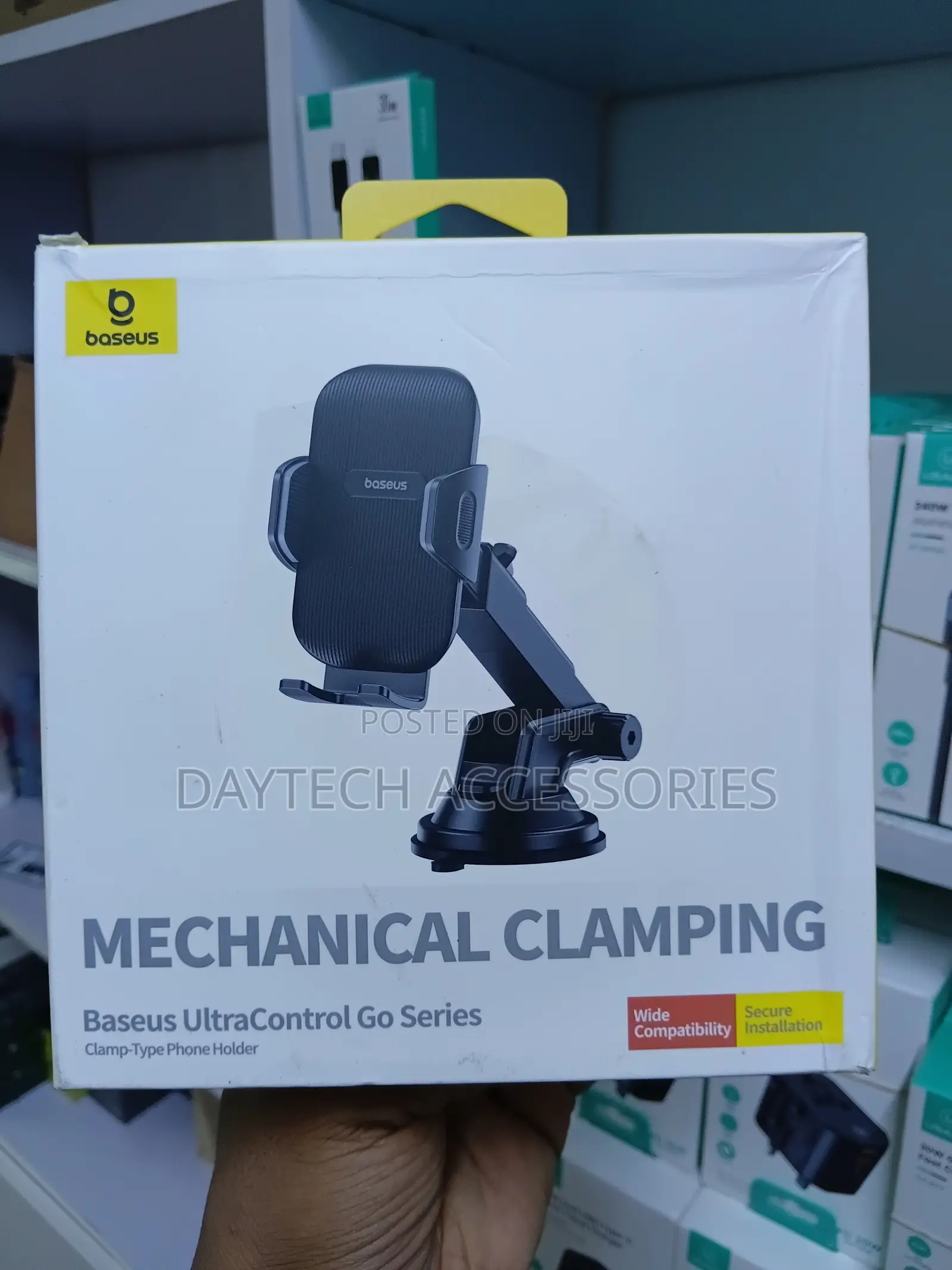 Baseus Ultracontrol Go Clamp-Type Car Phone Holder - Black
