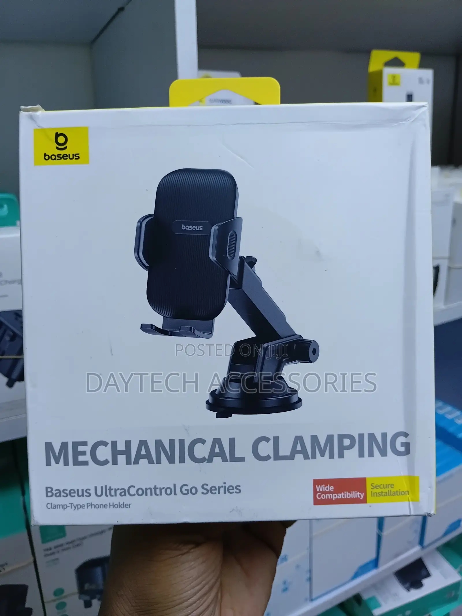 Baseus Ultracontrol Go Clamp-Type Car Phone Holder - Black