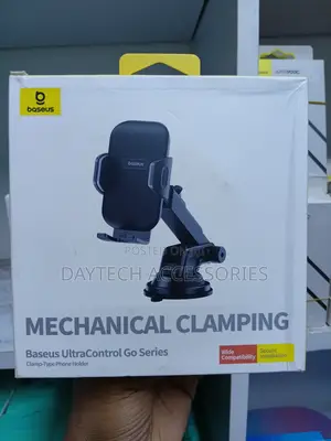Baseus Ultracontrol Go Clamp-Type Car Phone Holder in Black.