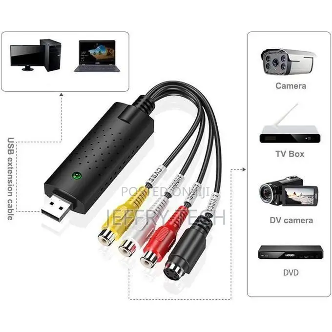 Vhs To Digital Converter, Usb Capture Card, Usb 2.0 Video Audio Grabbe