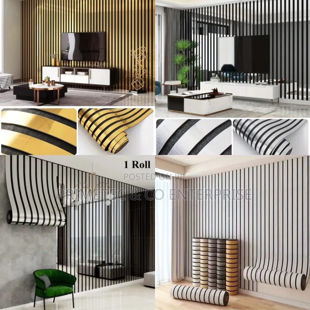 Flute Panel Design Self Adhesive Wall Papers