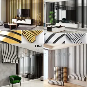 Flute Panel Design Self Adhesive Wall Papers