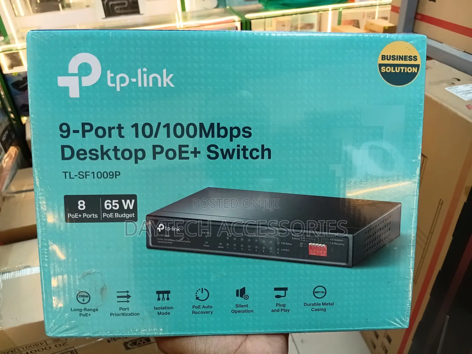 This Is a Tp-Link 9-Port 10/100mbps Desktop Poe+ Switch (Tl-Sf1009p).