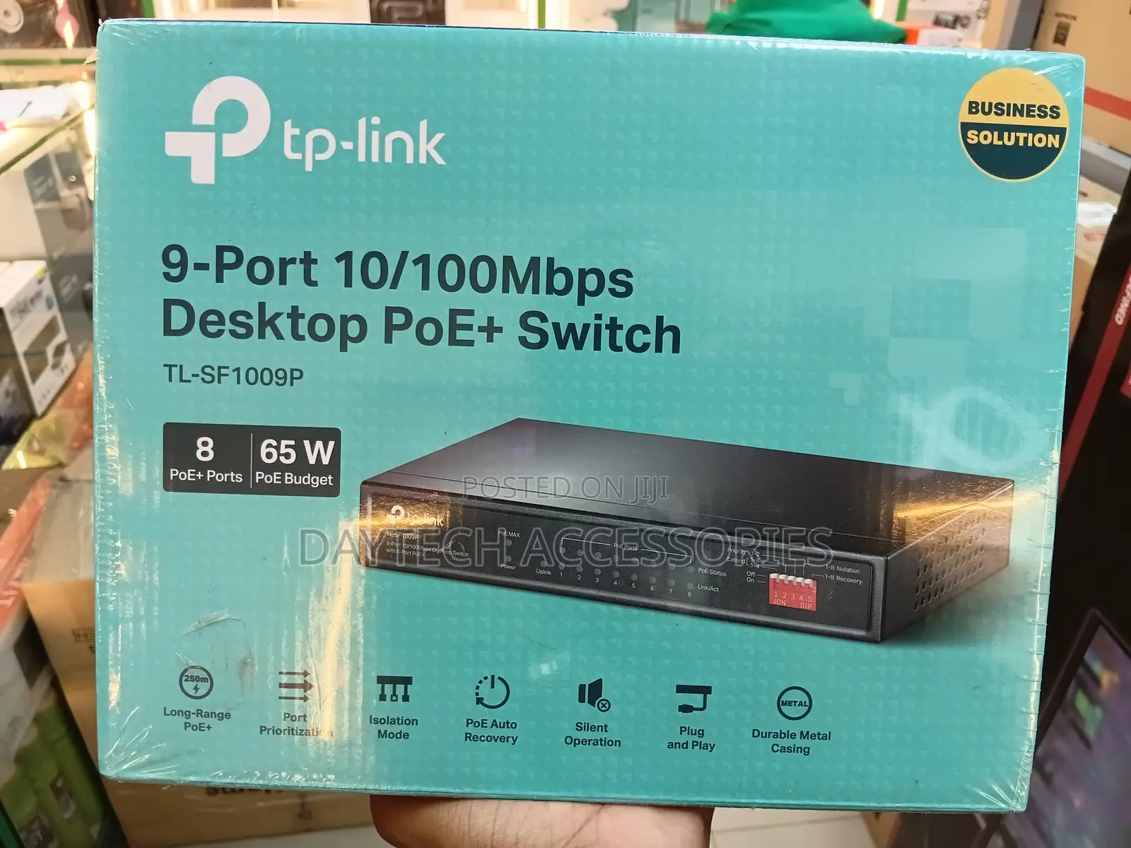This Is a Tp-Link 9-Port 10/100mbps Desktop Poe+ Switch (Tl-Sf1009p).