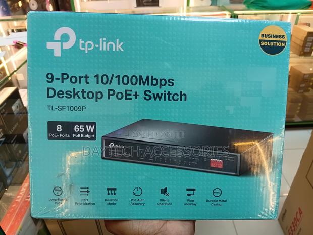 Tp-Link Tl-Sf1009p 9-Port 10/100mbps With 8-Port Poe Desktop Switch