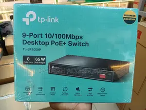 Tp-Link Tl-Sf1009p 9-Port 10/100mbps With 8-Port Poe Desktop Switch
