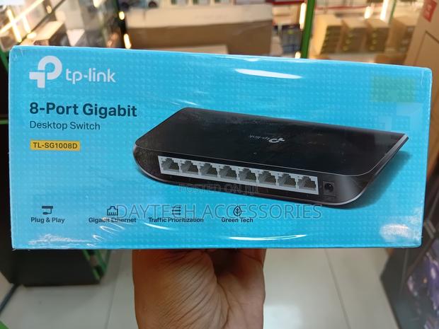 This Is a Tp-Link Tl-Sg1008d 8-Port Gigabit Desktop Switch. - thumbnail 2
