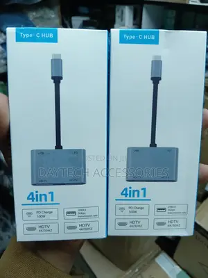 4-in-1 Type-C Hub to Dual Hdmi Ports Supporting /30hz Video Output.