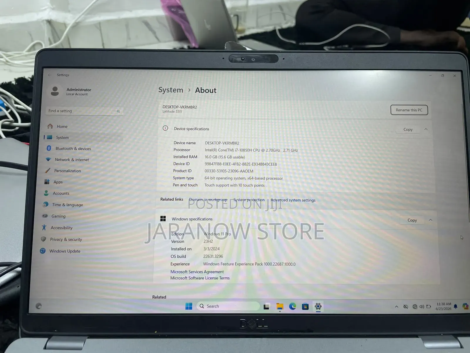 Laptop Dell Latitude 5510 16GB Intel Core i7 SSD 256GB