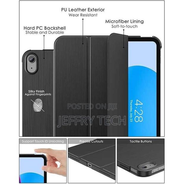 Book Cover Case for iPad 10th Generation 10.9" Black - thumbnail 2