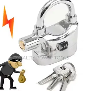 60mm Waterproof Silver Alarm Padlocks For Security With Siren